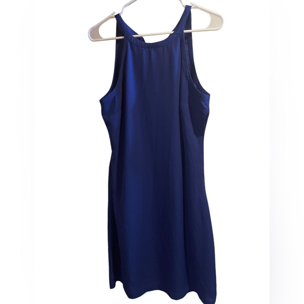 Worthington Women’s Royal Blue Sleeveless Halter Midi Dress w/ Tie Back- Size 8